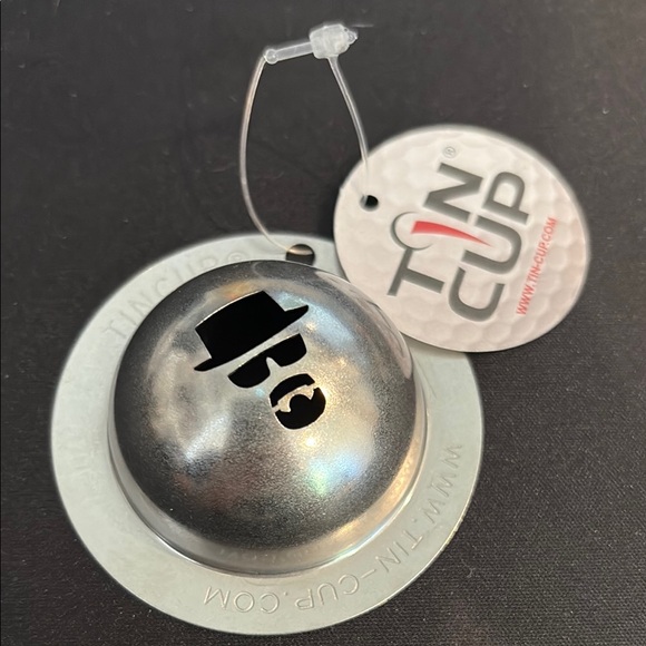 Tin Cup Golf Ball Marker with Hat Design - Picture 1 of 6